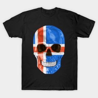 Iceland Flag Skull - Gift for Icelandic With Roots From Iceland T-Shirt